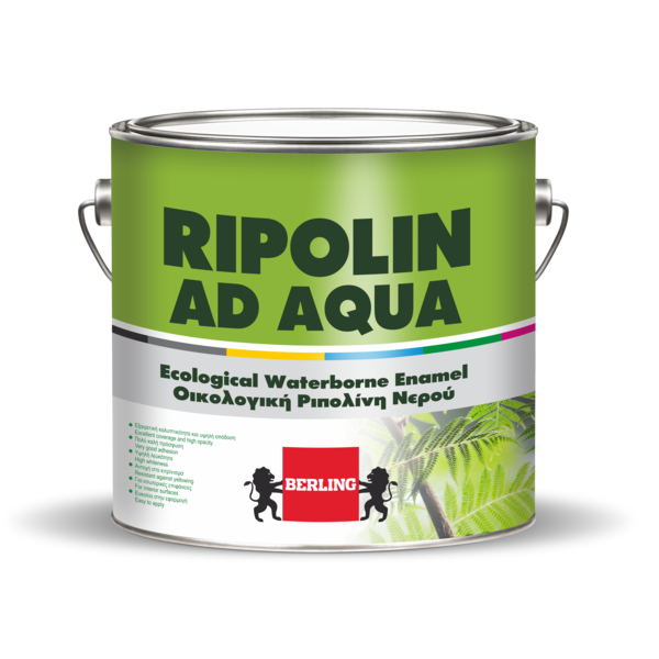 Эмаль экологичная на водной основе RIPOLIN AD AQUA GLOSS в цвете Silver Dollar 1460